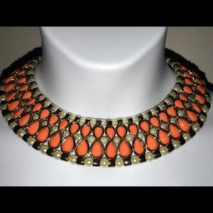 Anna Della Russo and HM Coral necklace.